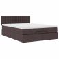 Preview: Ottoman-Bett mit Matratze Dunkelbraun 140x200 cm Stoff