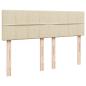 Preview: Ottoman-Bett mit Matratze & LEDs Creme 140x200 cm Stoff