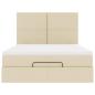 Preview: Ottoman-Bett mit Matratze Creme 140x200 cm Stoff