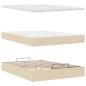 Preview: Ottoman-Bett mit Matratze Creme 140x200 cm Stoff