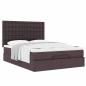 Preview: Ottoman-Bett mit Matratze Dunkelbraun 140x200 cm Stoff