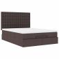 Preview: Ottoman-Bett mit Matratze Dunkelbraun 140x200 cm Stoff