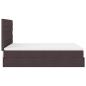 Preview: Ottoman-Bett mit Matratze Dunkelbraun 140x200 cm Stoff