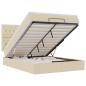 Preview: Ottoman-Bett mit Matratze & LEDs Creme 140x200 cm Stoff