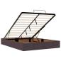 Preview: Ottoman-Bett mit Matratze Dunkelbraun 140x200 cm Stoff
