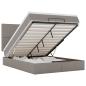 Preview: Ottoman-Bett mit Matratze & LEDs Taupe 140x200 cm Stoff