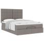 Preview: Ottoman-Bett mit Matratze Taupe 140x200 cm Stoff