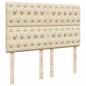 Preview: Ottoman-Bett mit Matratze Creme 140x200 cm Stoff