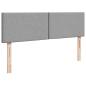 Preview: Ottoman-Bett mit Matratze Hellgrau 140x200 cm Stoff