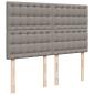 Preview: Ottoman-Bett mit Matratze & LEDs Taupe 140x200 cm Stoff