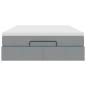 Preview: Ottoman-Bett mit Matratze Hellgrau 140x200 cm Stoff