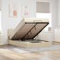 Preview: ARDEBO.de - Ottoman-Bett mit Matratze Creme 140x200 cm Stoff