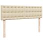 Preview: Ottoman-Bett mit Matratze Creme 140x200 cm Stoff