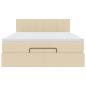 Preview: Ottoman-Bett mit Matratze Creme 140x200 cm Stoff