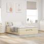 Preview: Ottoman-Bett mit Matratze Creme 140x200 cm Stoff