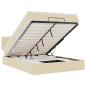 Preview: Ottoman-Bett mit Matratze & LEDs Creme 140x200 cm Stoff