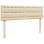 Preview: Ottoman-Bett mit Matratze & LEDs Creme 140x200 cm Stoff