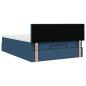 Preview: Ottoman-Bett mit Matratze & LEDs Blau 140x200 cm Stoff
