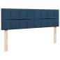 Preview: Ottoman-Bett mit Matratze & LEDs Blau 140x200 cm Stoff