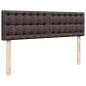 Preview: Ottoman-Bett mit Matratze & LEDs Dunkelbraun 140x200 cm Stoff