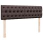 Preview: Ottoman-Bett mit Matratze & LEDs Dunkelbraun 140x200 cm Stoff