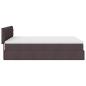 Preview: Ottoman-Bett mit Matratze & LEDs Dunkelbraun 140x200 cm Stoff