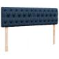 Preview: Ottoman-Bett mit Matratze & LEDs Blau 140x200 cm Stoff
