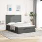 Preview: Ottoman-Bett mit Matratze Dunkelgrau 140x200 cm Stoff