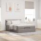 Preview: Ottoman-Bett mit Matratze Taupe 140x200 cm Stoff