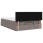 Preview: Ottoman-Bett mit Matratze Taupe 140x200 cm Stoff