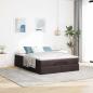 Preview: Ottoman-Bett mit Matratze Dunkelbraun 140x200 cm Stoff