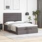 Preview: Ottoman-Bett mit Matratze Grau 140x200 cm Kunstleder