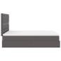 Preview: Ottoman-Bett mit Matratze Grau 140x200 cm Kunstleder