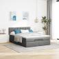Preview: Ottoman-Bett mit Matratze Dunkelgrau 140x200 cm Stoff