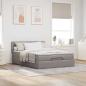 Preview: Ottoman-Bett mit Matratze Taupe 140x200 cm Stoff