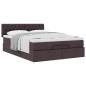 Preview: Ottoman-Bett mit Matratze Dunkelbraun 140x200 cm Stoff