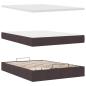 Preview: Ottoman-Bett mit Matratze & LEDs Dunkelbraun 140x200 cm Stoff