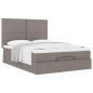 Preview: Ottoman-Bett mit Matratze Taupe 140x200 cm Stoff