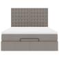 Preview: Ottoman-Bett mit Matratze Taupe 140x200 cm Stoff
