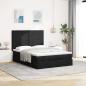 Preview: Ottoman-Bett mit Matratze Schwarz 140x200 cm Stoff