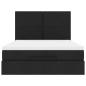 Preview: Ottoman-Bett mit Matratze Schwarz 140x200 cm Stoff