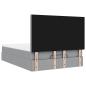 Preview: Ottoman-Bett mit Matratze & LEDs Hellgrau 140x200 cm Stoff