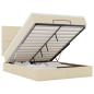 Preview: Ottoman-Bett mit Matratze & LEDs Creme 140x200 cm Stoff