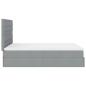 Preview: Ottoman-Bett mit Matratze Hellgrau 140x200 cm Stoff