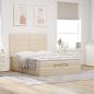 Preview: Ottoman-Bett mit Matratze Creme 140x200 cm Stoff