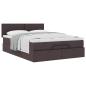Preview: Ottoman-Bett mit Matratze Dunkelbraun 140x200 cm Stoff