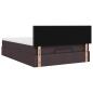 Preview: Ottoman-Bett mit Matratze Dunkelbraun 140x200 cm Stoff