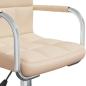 Preview: Esszimmerstuhl Drehbar Creme Stoff