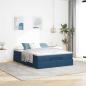 Preview: Ottoman-Bett mit Matratze Blau 140x200 cm Stoff