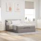 Preview: Ottoman-Bett mit Matratze Taupe 140x200 cm Stoff